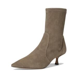 Stuart Weitzman Womens Naomi 50 Ankle Bootie US 8.5 EU 39 Grey Suede NIB